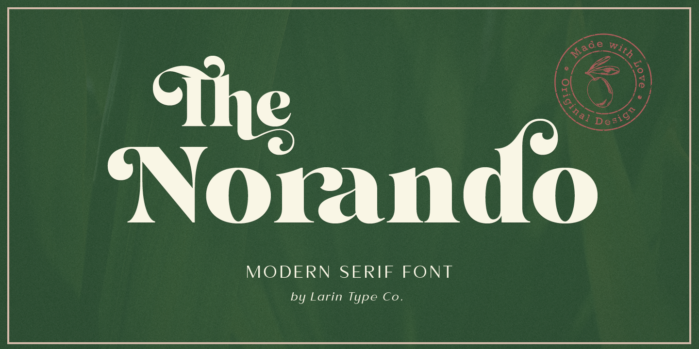 Beispiel einer Norando Regular-Schriftart